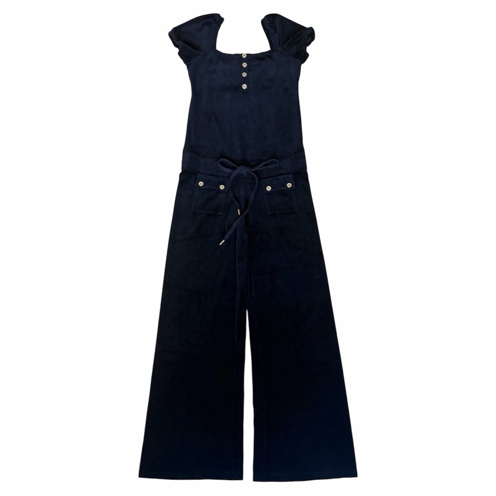 Juicy Couture Size S Velour Jumpsuit Black